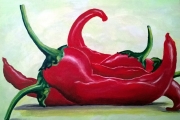 Chiles - Acrylic on Wood Panel 24X18